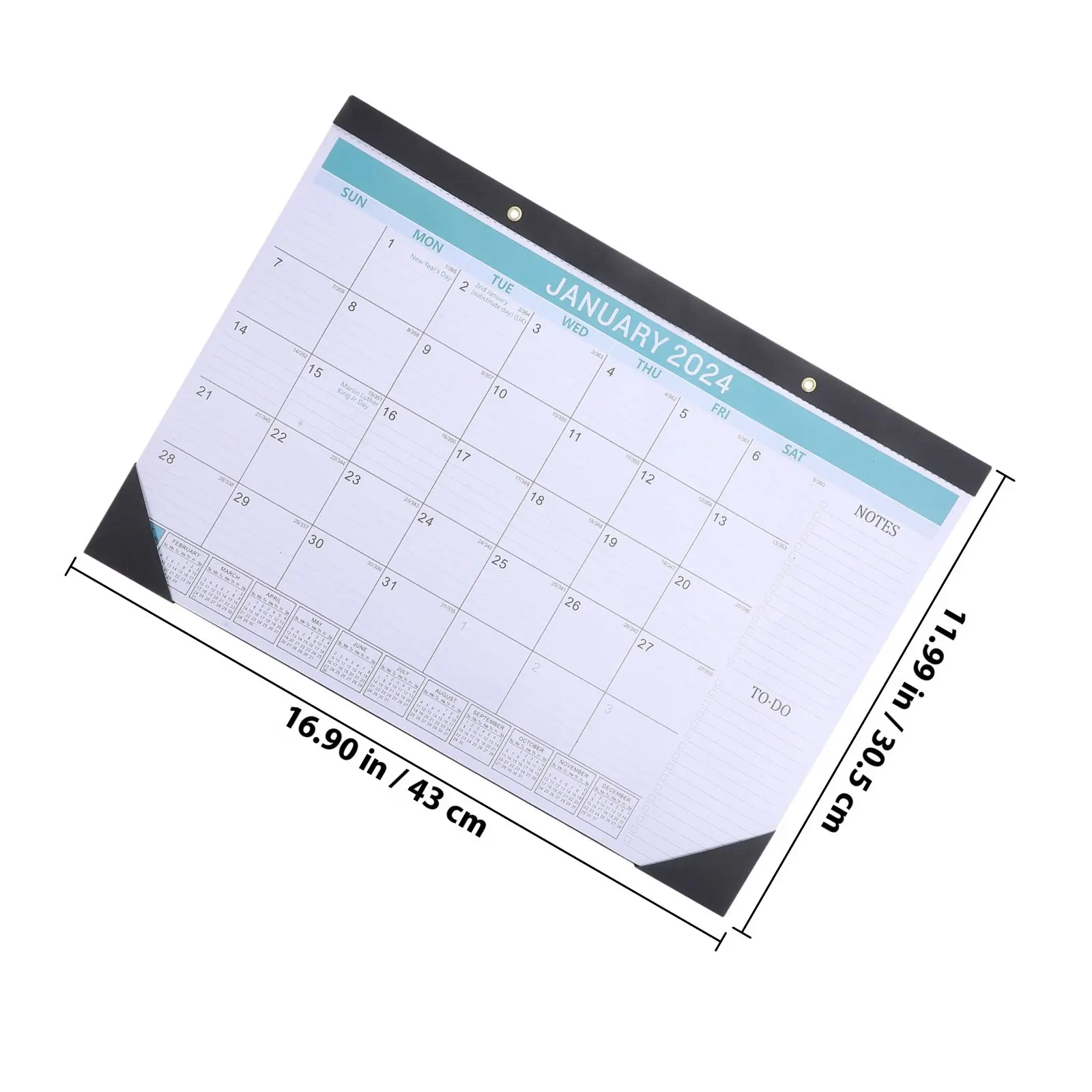 English 18 Month Calendar Wall Hanging Monthly Organizer 2024 2025 Planning Work Study Family Schedule Yearly Wall Calendar
