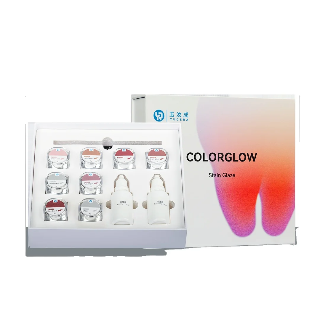 Набор Yucera Dental Lab Essentials для окрашивания и глазурования керамических циркониевых заготовок (18 цветов) для индивидуальных зубных протезов