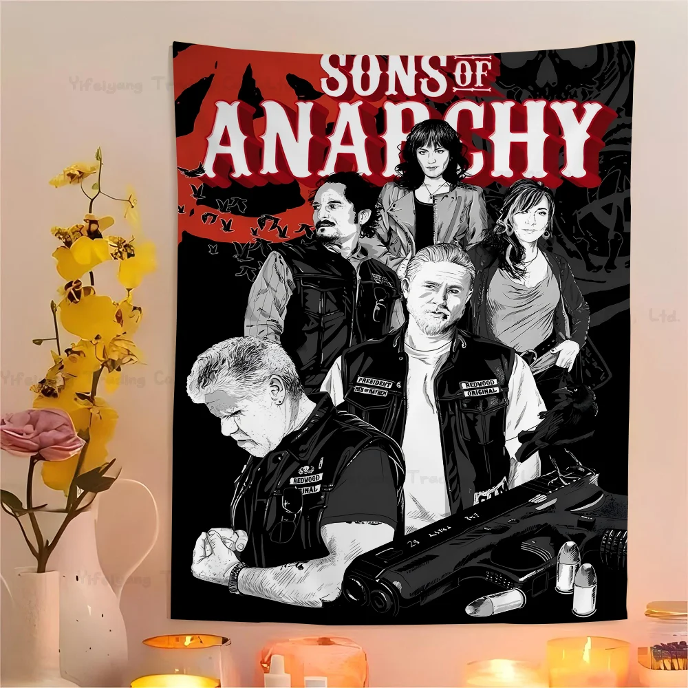 Sons Of Anarchy Season DIY Wall Tapestry Hanging Tarot Hippie Wall Rugs Dorm Home Decor