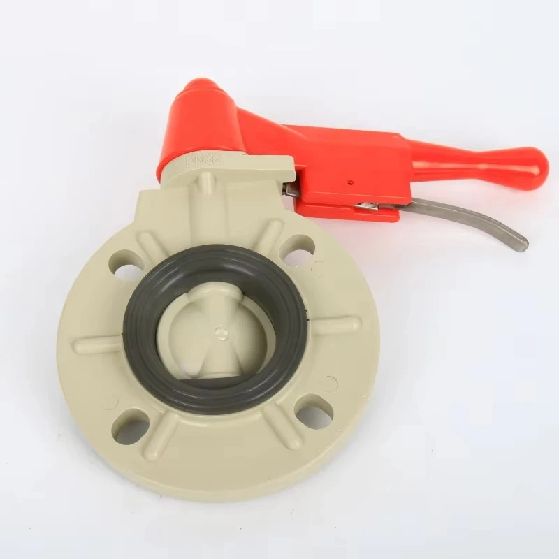 High quality durable PPH manual butterfly valve manual operation