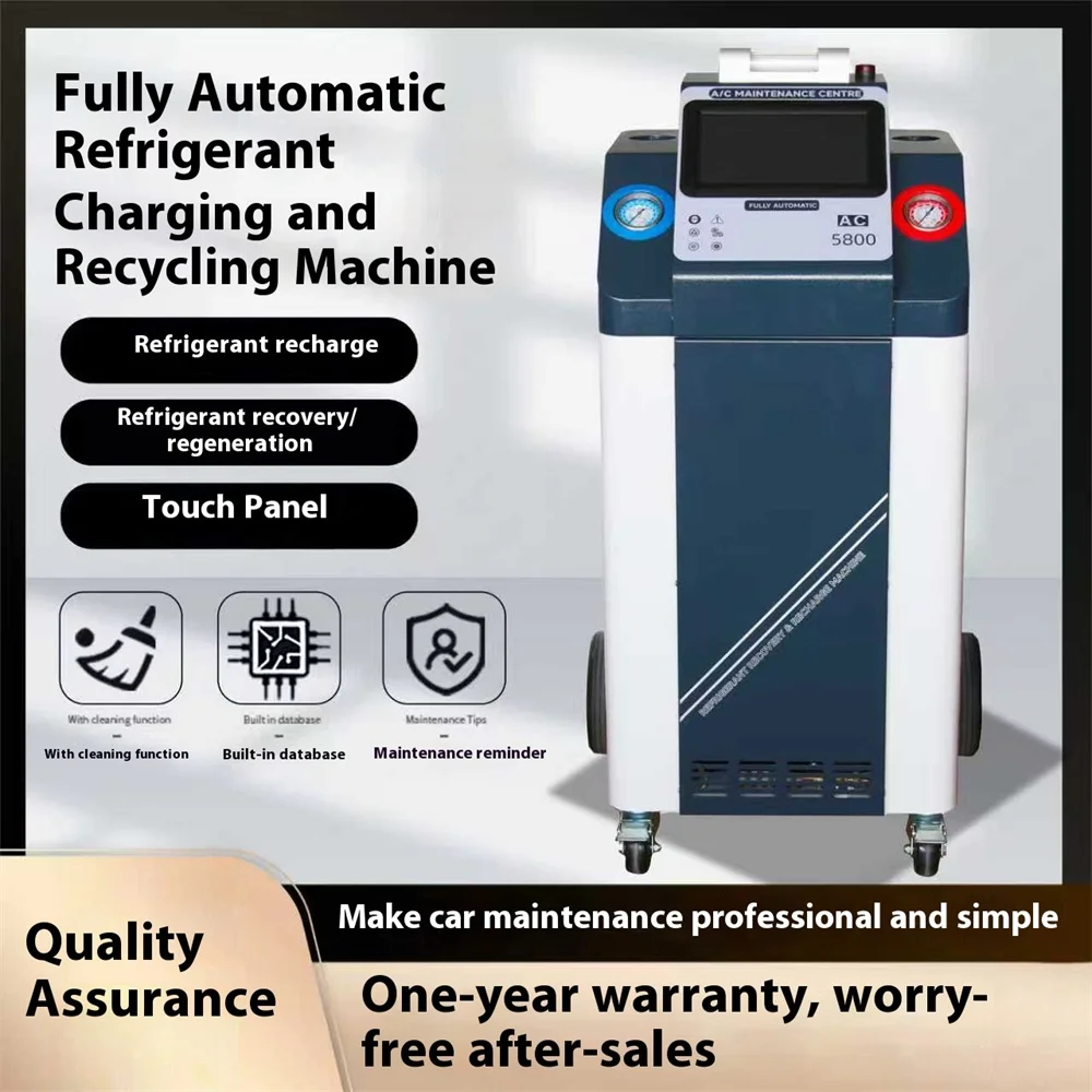Factory Direct Fully Automatic Air Condition Refrigerant Filling and Recovery Machine R134A or R1234YF for Car Maintenance