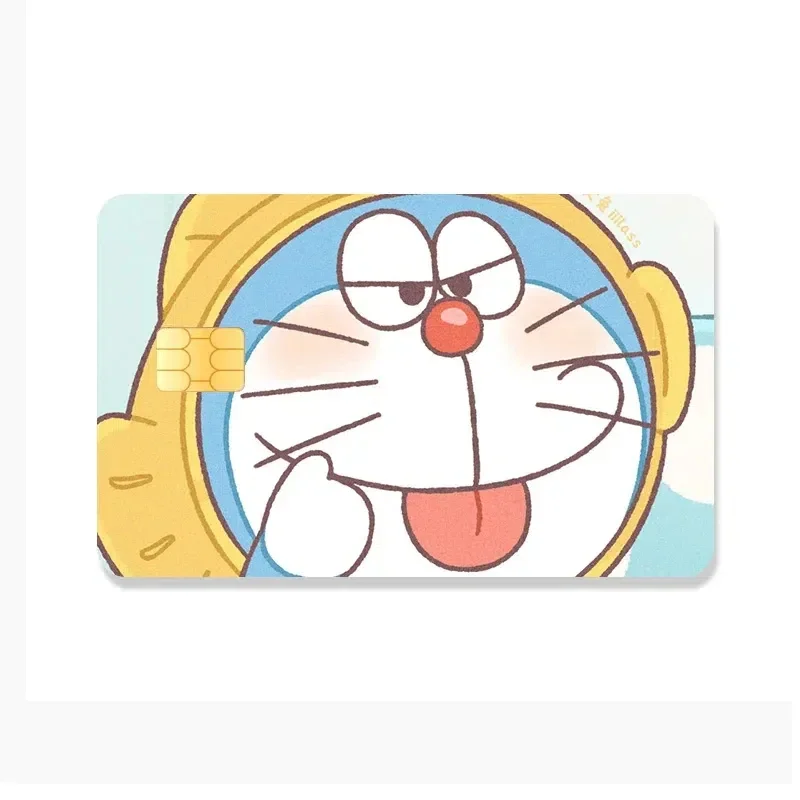 Doraemon Anime Credit Card Debit Card Sticker DIY Cartoon Melody Waterproof Poker Sticker Film Tape Skin Small Stacks