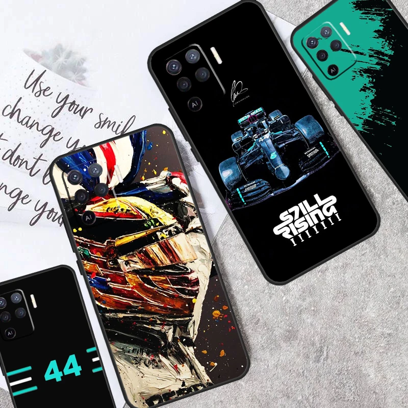 F1 Lewis Hamilton 44 For OPPO A53 A5 A9 A15 A17 A57 A77 A96 A76 A16 A54 A74 A94 A98 A78 A58 A52 A72 A54S Case