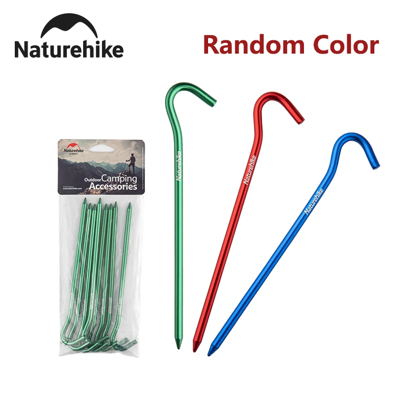 Naturehike 8pcs/set Camping Tent Nails for Ground Outdoor Accessories Shelter Equipment Supplies 16cm Tent Stakes Grass Hardware