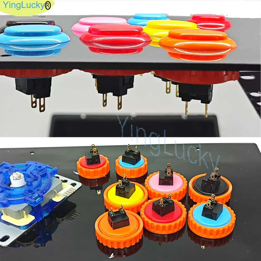 6pcs Sanwa Push Button OBSN Arcade Game Machine Parts 30mm 24mm Size for Arcade Button