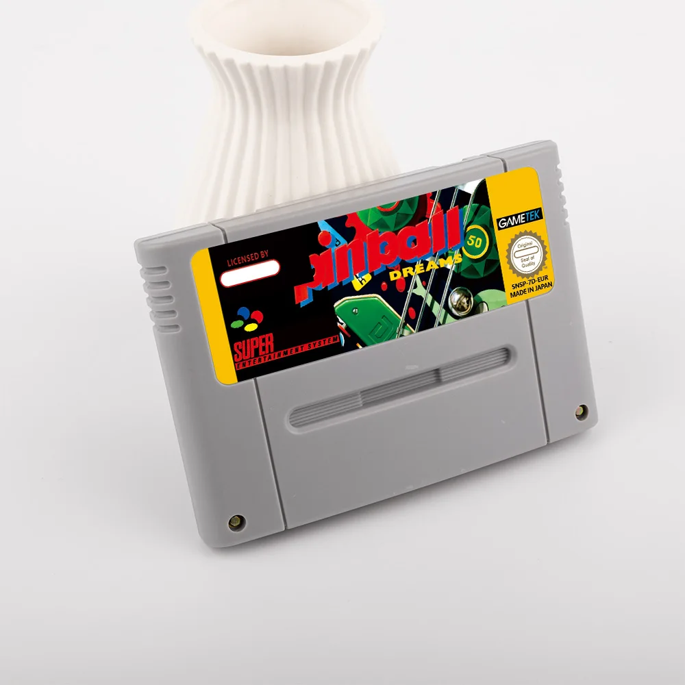 Pinball Dreams  Action Game for SNES 16 Bit Game Card for EUR PAL Version SNES video Game Console FOR Nintendo