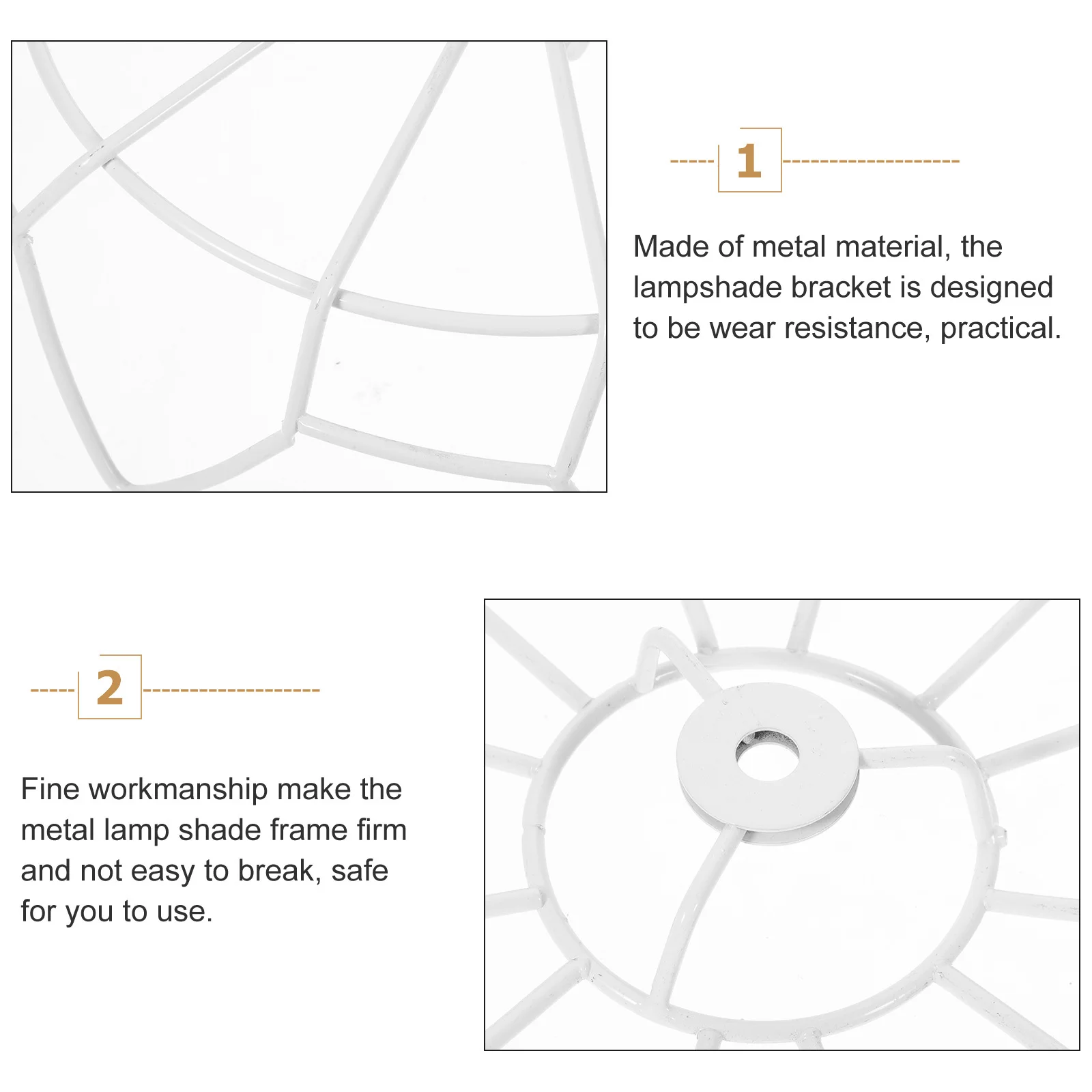 

Lamp Shade Frame Metal Rust Resistant DIY Lampshade Rack Table Light Cover Rack Metal Lamp Holder for Home Office