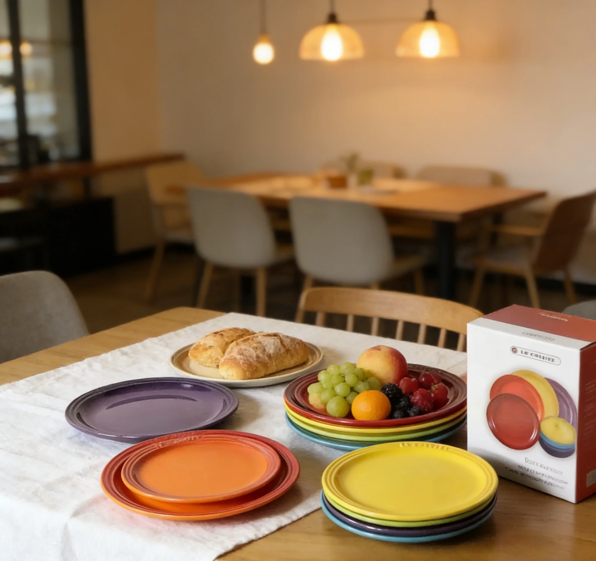 Rainbow Enamel Dinner Plates 4