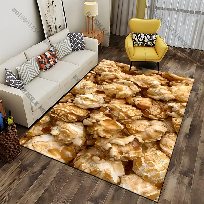 Sweet caramel coated popcorn carpet Yoga living room room decor children's crawling mat doormat area rug games mat