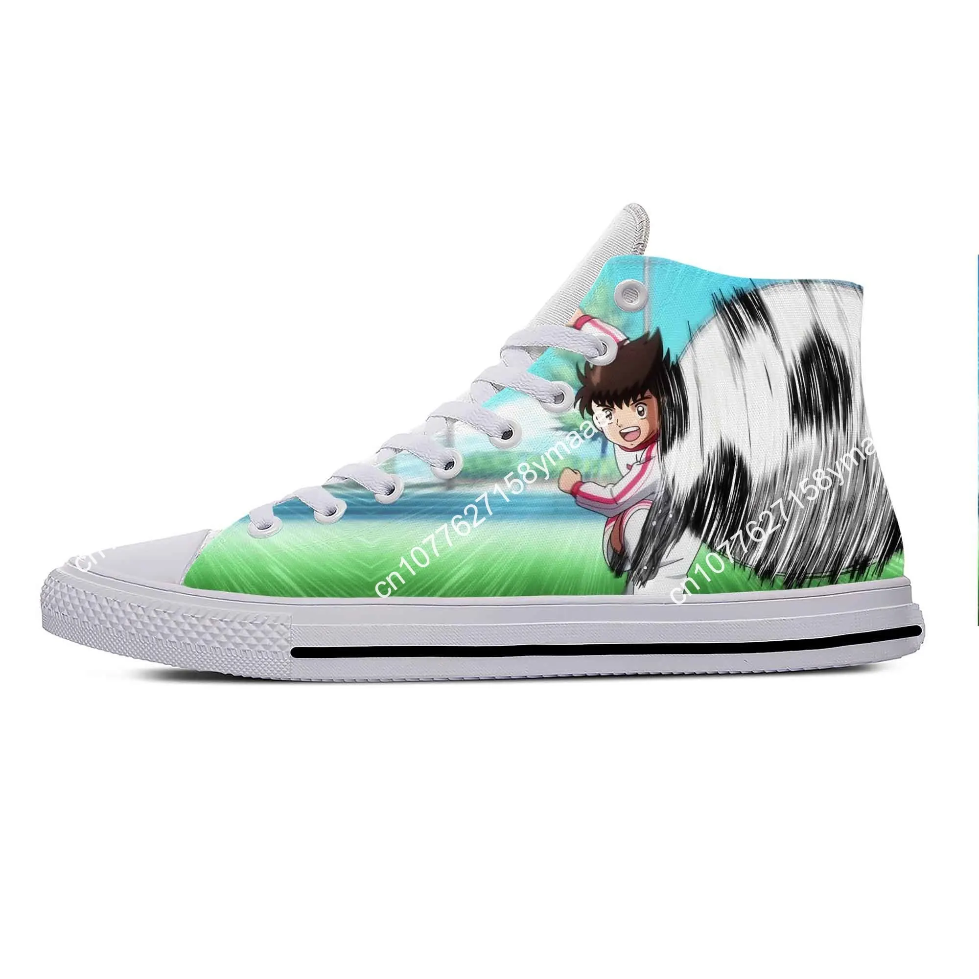 Anime Cartoon Manga Captain Tsubasa Ozora Tsubasa Casual Cloth Shoes High Top Lightweight Breathable 3D Print Men Women Sneakers