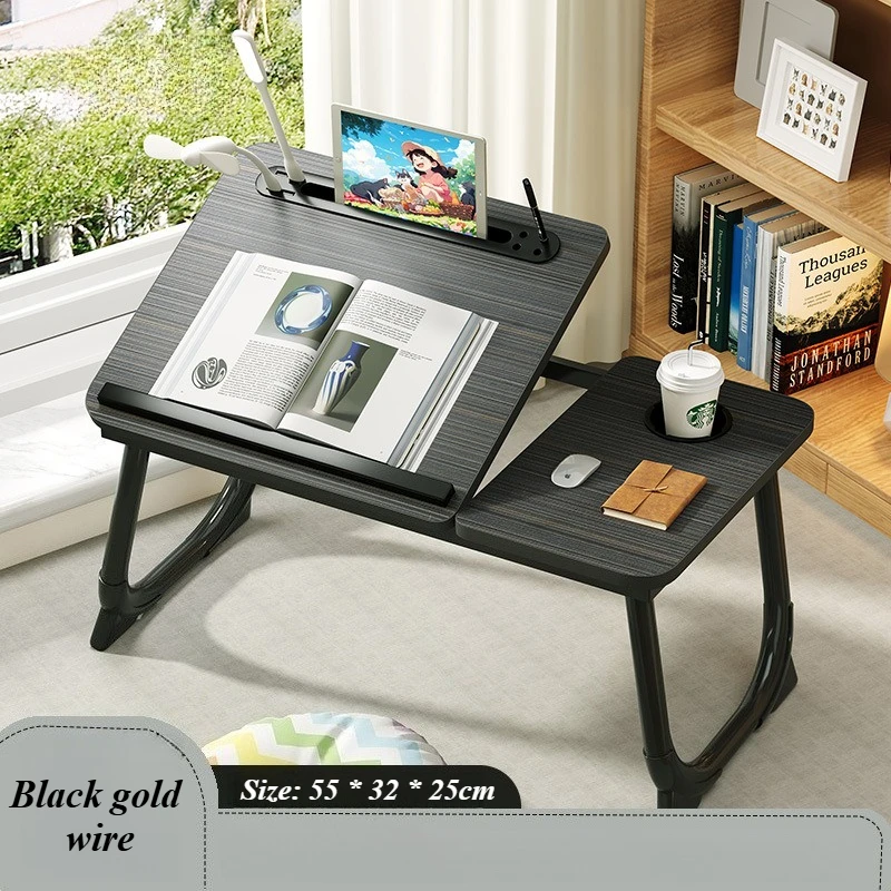 مكتب صغير قابل للطي خمس سرعات تعديل رفع طاولة الدراسة غرفة نوم السرير طاولة حاسوب متعددة الوظائف منفذ USB