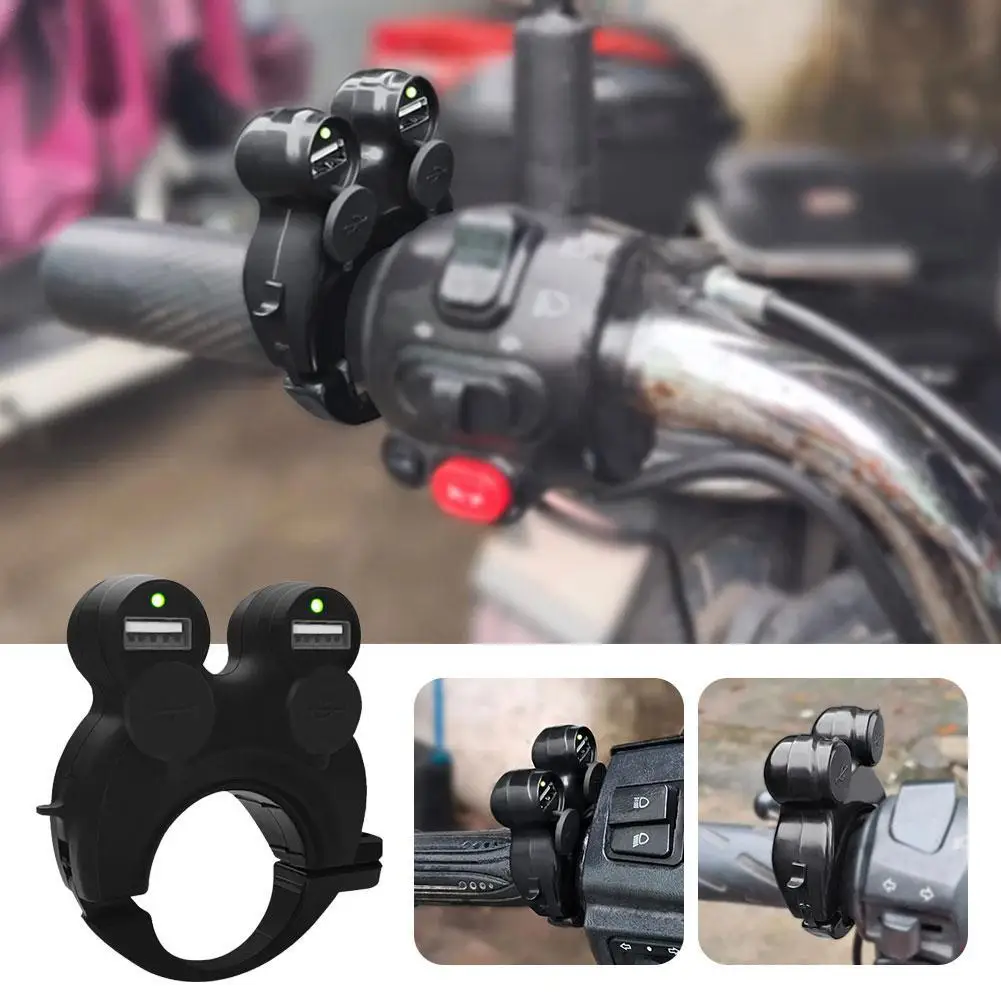 

Universal Waterproof Motorcycle Dual USB Charger Type C PD 25W Fast Phone Charger For 12V Motorcycle Plug Motorcycle Accessories