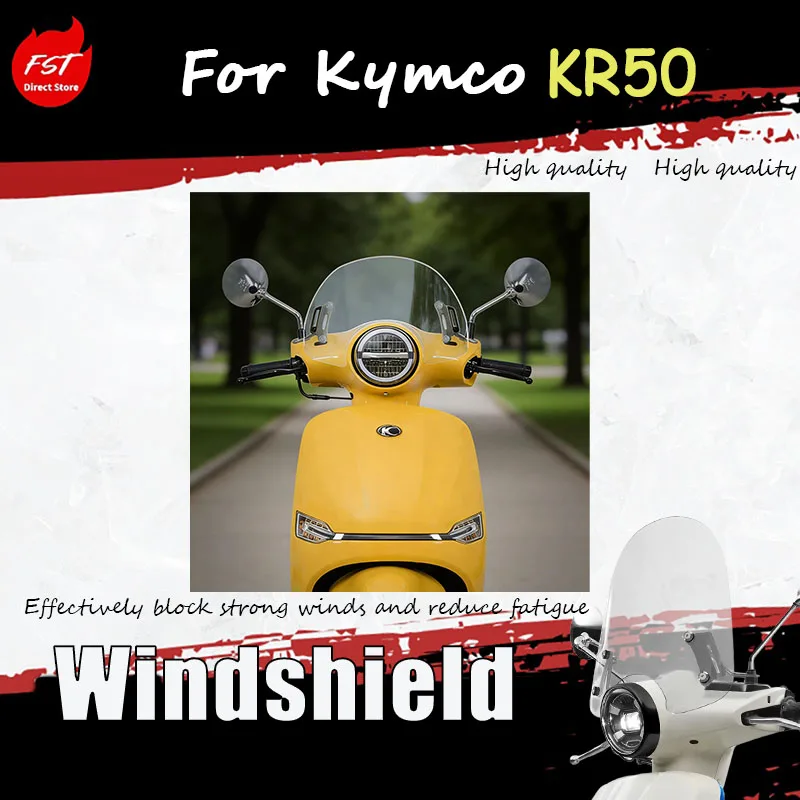 For Kymco KR 50 Windshield Specialized Rear Window Upgrade Front Windshield Accessories