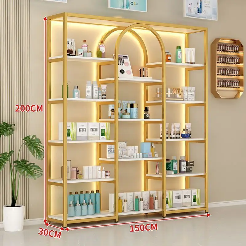 

Light luxury display stand Nail art Cosmetics Display cabinet Beauty salon Shelf Nail polish glue cabinet
