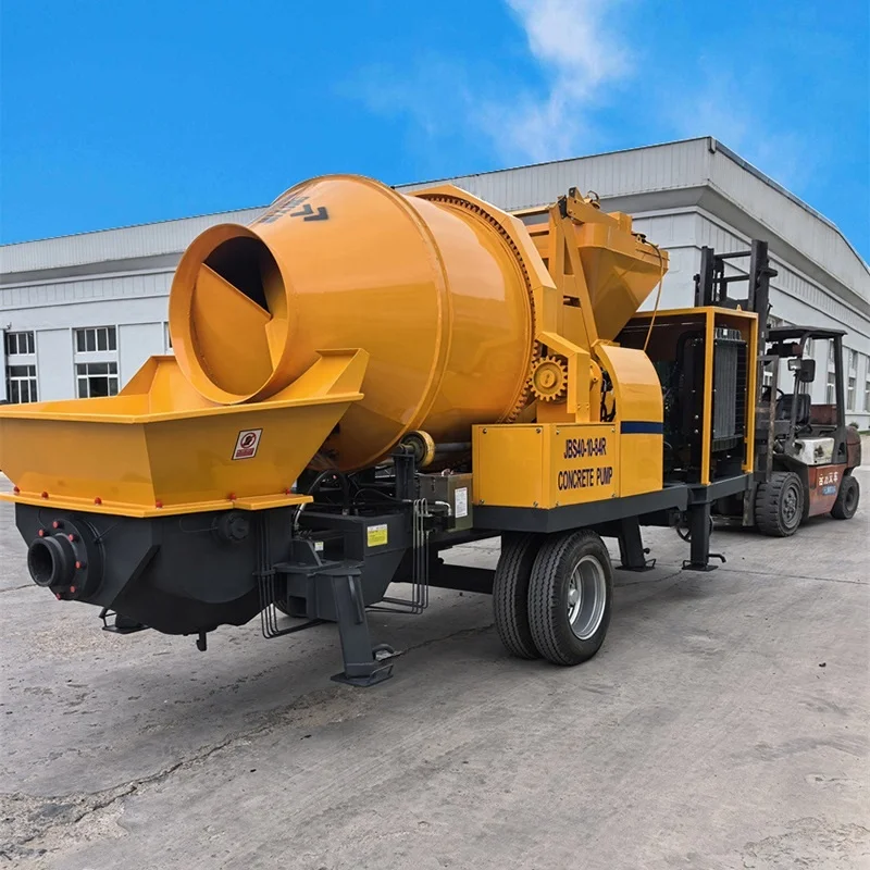 Customized Diesel Engine Pneumatic Car Mobile Concrete Pump High Efficiency 40m3/h Capacity Ready Mix Pumping Machine
