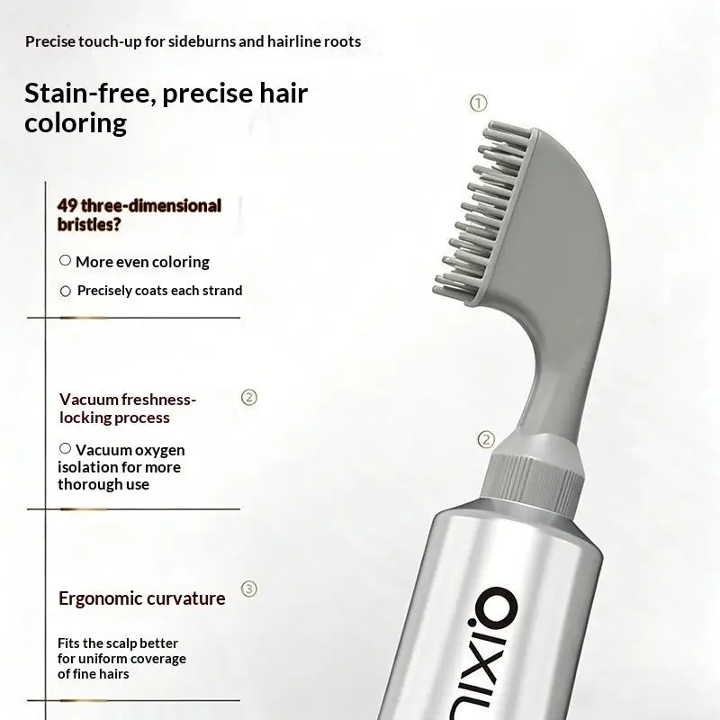 Hair Dye Cream With Comb Long Lasting Cover White Gray Hair Cream Plant-derived Ingredients Natural Mild Extract Hair Color