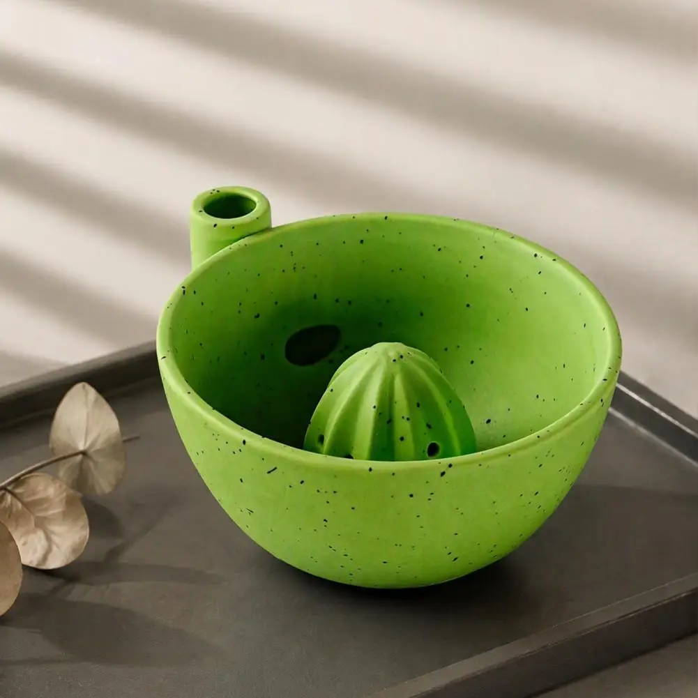 Ceramic Berry Colander Ceramic Berry Washing Bowl with Citrus Juicer Reamer Fruit Tool for Kitchen Prep Self-rinsing Salad Juice