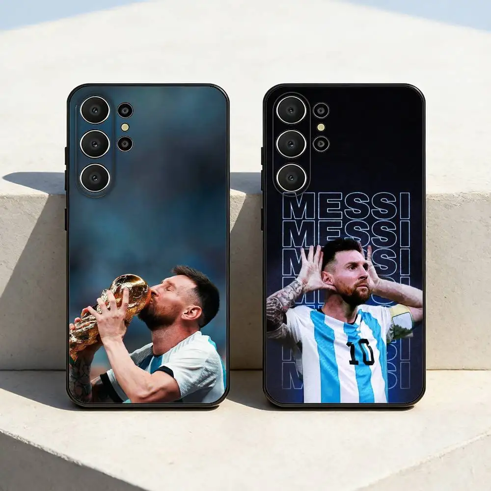 

Cool M-MessiS Phone Case For Samsung S26,S25,24,23,22,30,21,10,9,Ultra,Plus,Lite,Black Soft Case