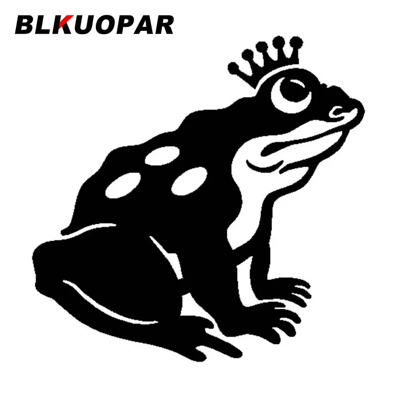 

BLKUOPAR Lovely Toad Bullfrog Silhouette Car Stickers Die Cut Car Accessories Waterproof Vinyl Decals Occlusion Simple Graphics