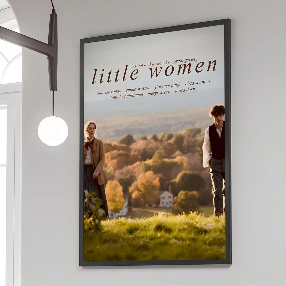 1PC L-Little Women Poster Movie Sticky Posters Retro Kraft Paper Sticker DIY Room Bar Cafe Aesthetic Art Wall Painting