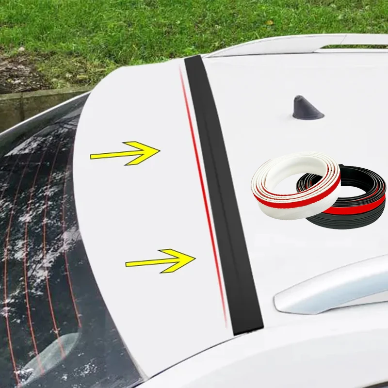 

Car Trunk Lid Gap Filler Adhesive Strip Universal Rubber Trunk Sealants Strip Anti Dust Waterproof Accessories For SUV Hatchback