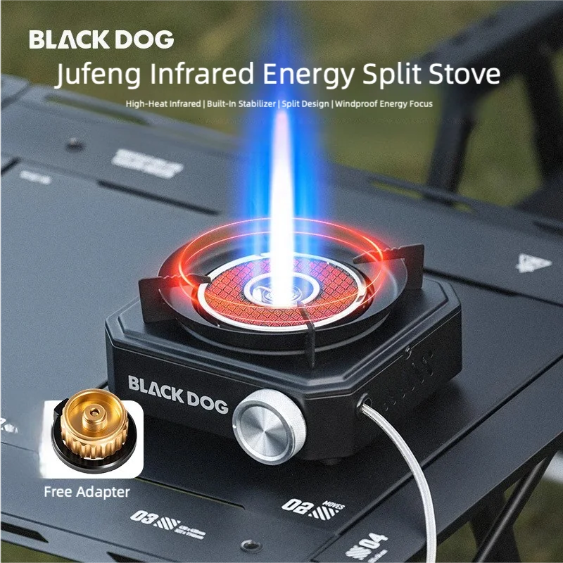 

Портативная газовая плита Blackdog 2100W для кемпинга, уличная, инфракрасная, ветрозащитная, разборная, кассетного типа, новая ﻿