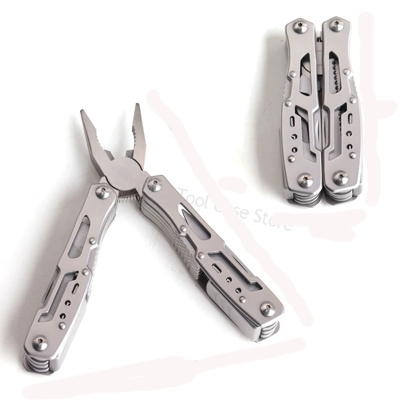 

Hand DIY Multi Tools Multi-tool Folding Stainless Steel Pocket Pliers Portable Knife Screwdriver for Outdoor Survival Camping