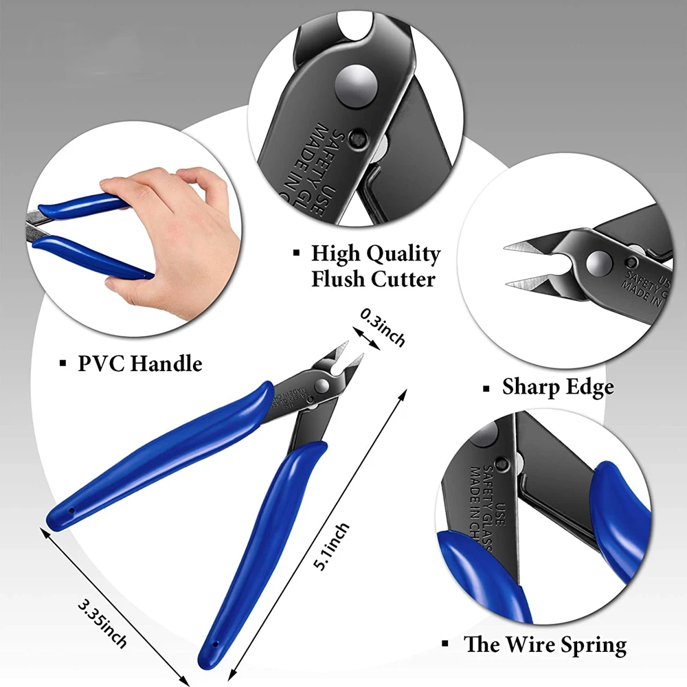 Diagonal Pliers Carbon Steel Pliers Electrical Wire Cable Cutters Cutting Side Snips Flush Pliers Nipper Hand Tools