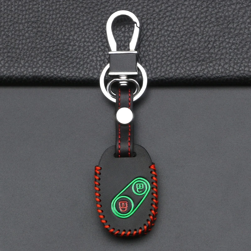 Para Honda CR-V Civic Insight Fit SRV FRV Chord 7 Jazz Gr8 gran oferta funda de cuero luminosa para llave de coche de 2 botones funda para mando a distancia