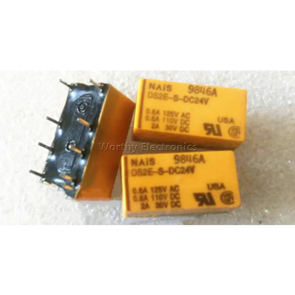 

Free Shipping 10PCS/LOT DS2E-S-DC24V 24V Relay NAIS DS2E-S 8PIN 2A