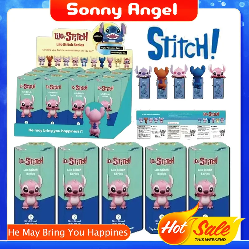 Caja ciega sorpresa de Stitch Sonny Angel, caja ciega misteriosa de Ángel para fiesta, figuras de Anime bonitas, modelo de Navidad, regalos de muñecas, juguetes para niños