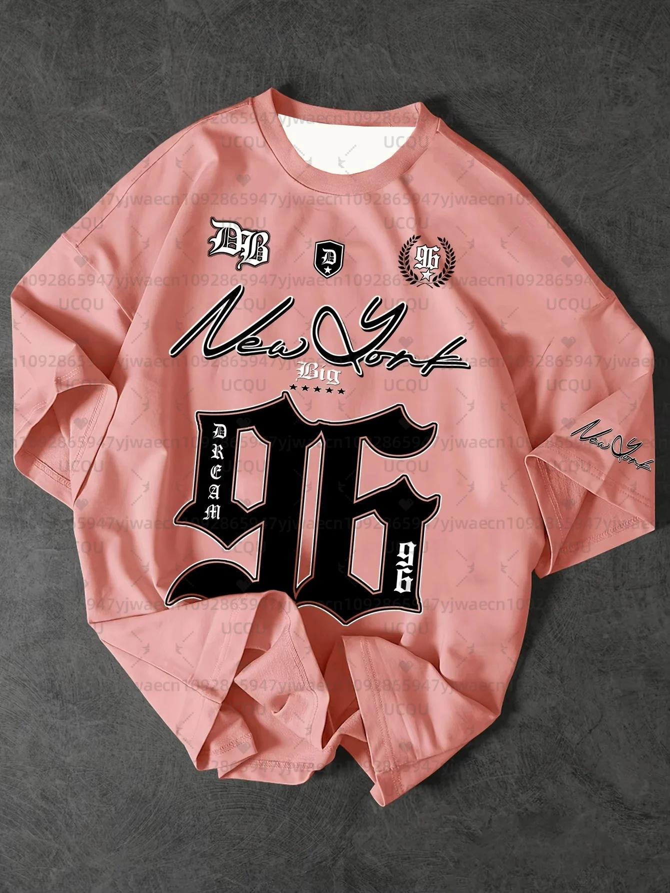 الرجال قميص رياضي نيويورك 96 طباعة تي شيرتات قصيرة الاكمام الصيف الجرافيك تي شيرت الفانيلة حجم كبير المرأة تي شيرت رياضي بلايز