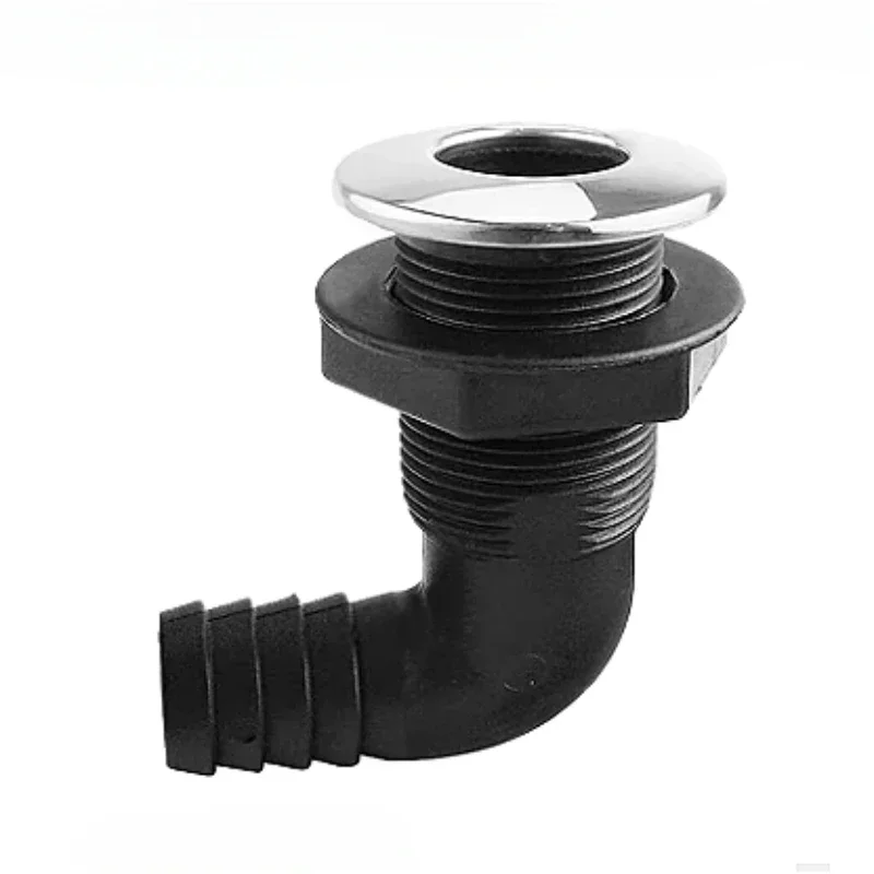 

1PCS Marine Nylon Thru Hull Connector For 90 Degree Bilge Outlet Yacht Hardware