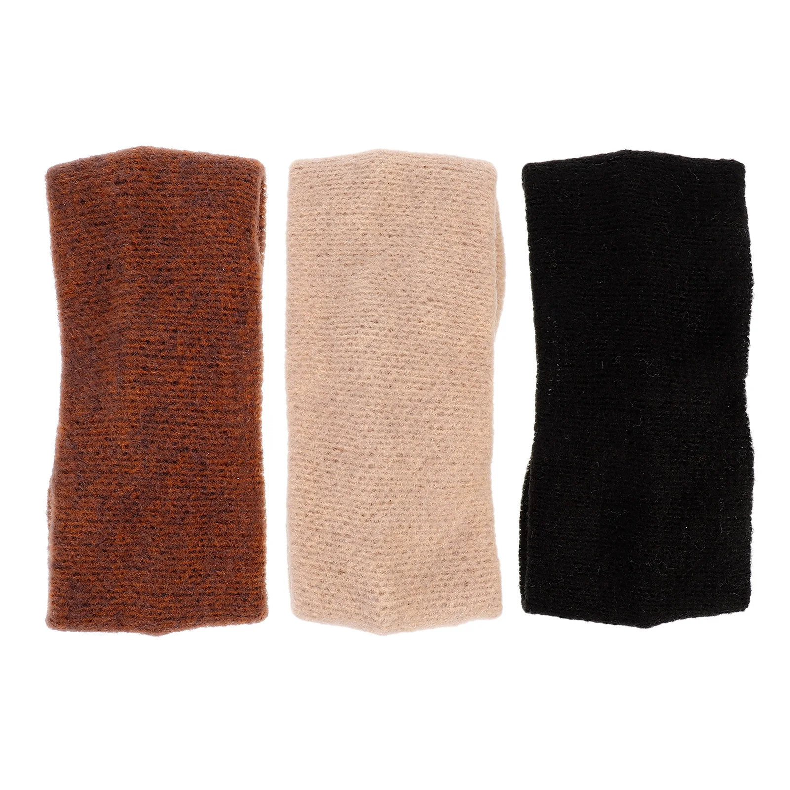 

Набор из 3 женских зимних повязок на голову: хлопковые, эластичные, теплые, толстые, уютные, стильные, для защиты от холода на улице