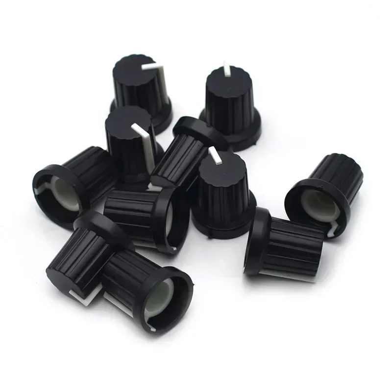10Pcs Black Guitar Pot and Amplifier Knobs AMP Volume Tone Control Speed Knobs for Guitar Bass