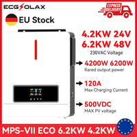 ECGSOLAX 4.2KW 6.2KW Solar Hybrid Inverter 24V 48V 220Vac With 120A MPPT Solar Controller PV Max 500VDC Hybrid Solar Inverter