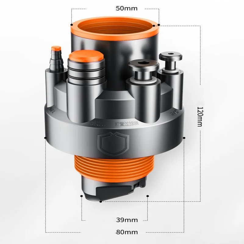 1pc Kitchen Sink Drain Pipe Adapter 5 in 1 Multifunctional Sewer Branch Sealing Ring Drainage Water Pipe Joint Connector