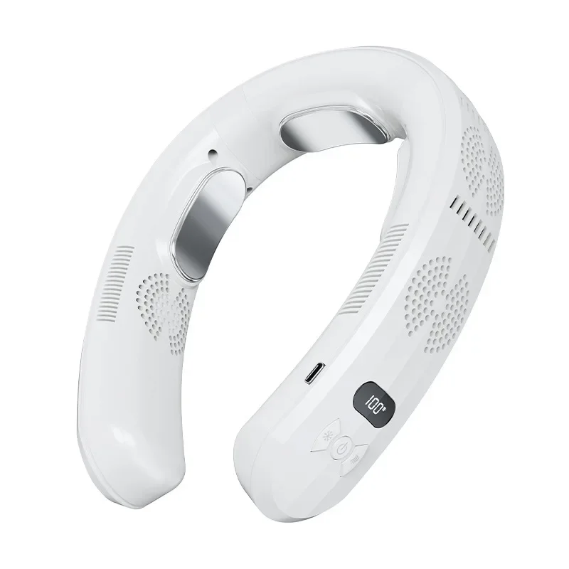 2025 مروحة الرقبة مبرد الهواء المحمول USB شحن مروحة شخصية 3 سرعات مروحة هادئة لمروحة خالية من الشفرة في الهواء الطلق حر اليدين