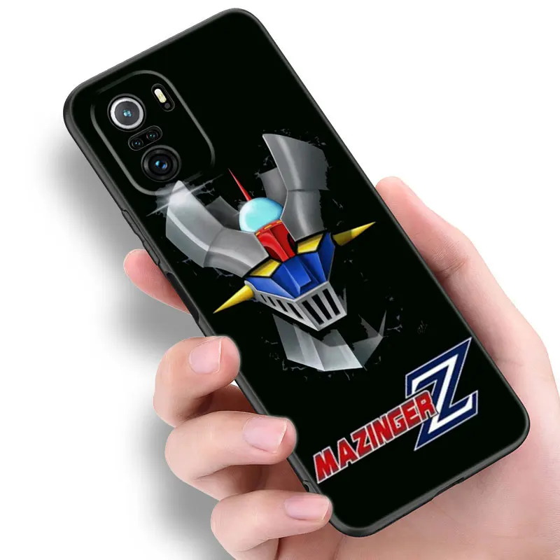 Anime Mazinger Z UFO Cassa Del Telefono Del Silicone Nero Per Xiaomi 10T 11T 13T 14 Pro 11 Lite POCO X3 NFC M3 M4 M6 X4 X5 Pro 5G F5