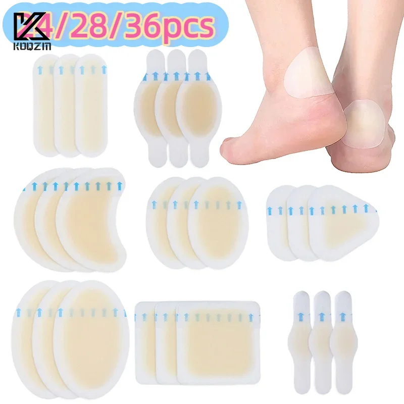 

24Pcs Blister Plasters Invisible Hydrocolloid Gel Blister Bandages Blister Cushion Pad For Heel Foot Toe And Guard Skin
