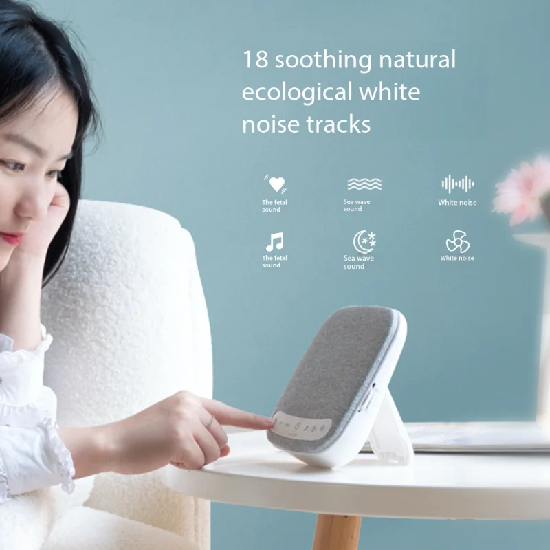 

HIFI Stereo Portable Smart White Noise Machine 18 Kinds of White Noise Looping Sound for Adults Babies Home And Office Sleep Aid
