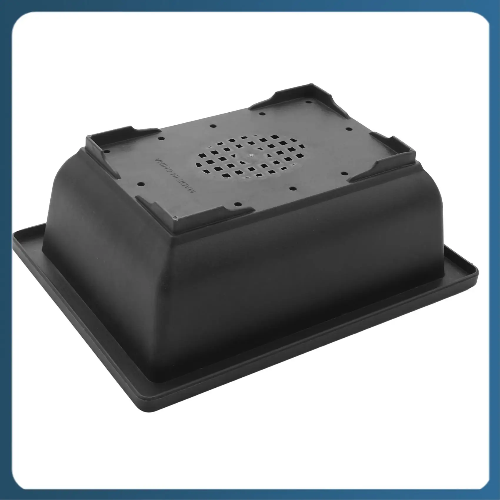 AB02 12-Piece Bonsai Pots-Classic Deep Wet Tray With Built-In Mesh-For Plants, Flowers, Herbs, Plastic Square Pots