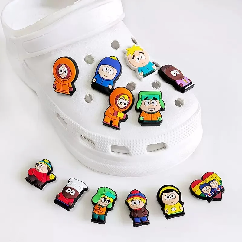 16-46 Stück Hot Toys South Park Schuh-Charms, Cartoon-Schuh-Dekorationszubehör, Schnallen, passend für Clogs, Sandalen, Armbänder, Freunde, Geschenke – Detail 7