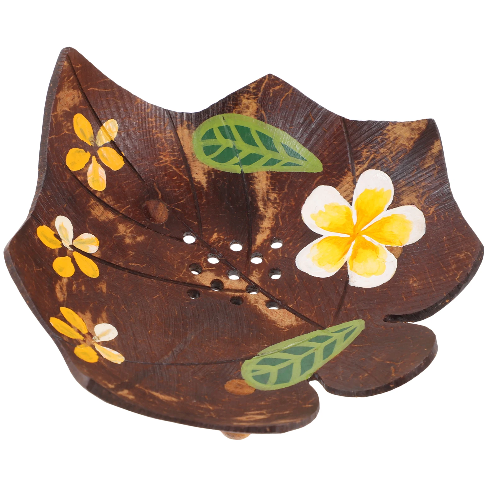

1pc Coconut Shell Bowl Smooth Storage Bowl For Candy Nuts Keys Soap Home Decor Accessory Porch Organizer Drainage Design Gift