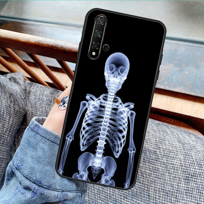 Radiological Human Organs Skeleton Case For Huawei Nova 10 9 SE 5T 7i 8i 11i Y60 Y61 Y70 Y90 P Smart P20 P30 P40 Lite P60 Pro