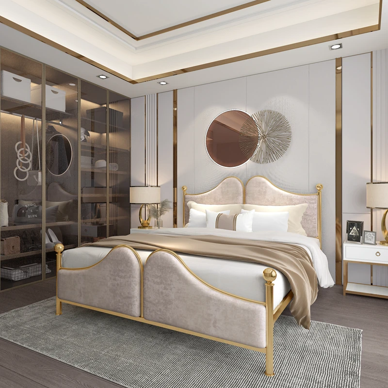 منصة النوم سرير غرفة نوم الملكة الفاخرة الجنس الحديثة كبسولة سرير معدني توفير المساحة Sun Cama Solteiro صالة جناح الأثاث #2