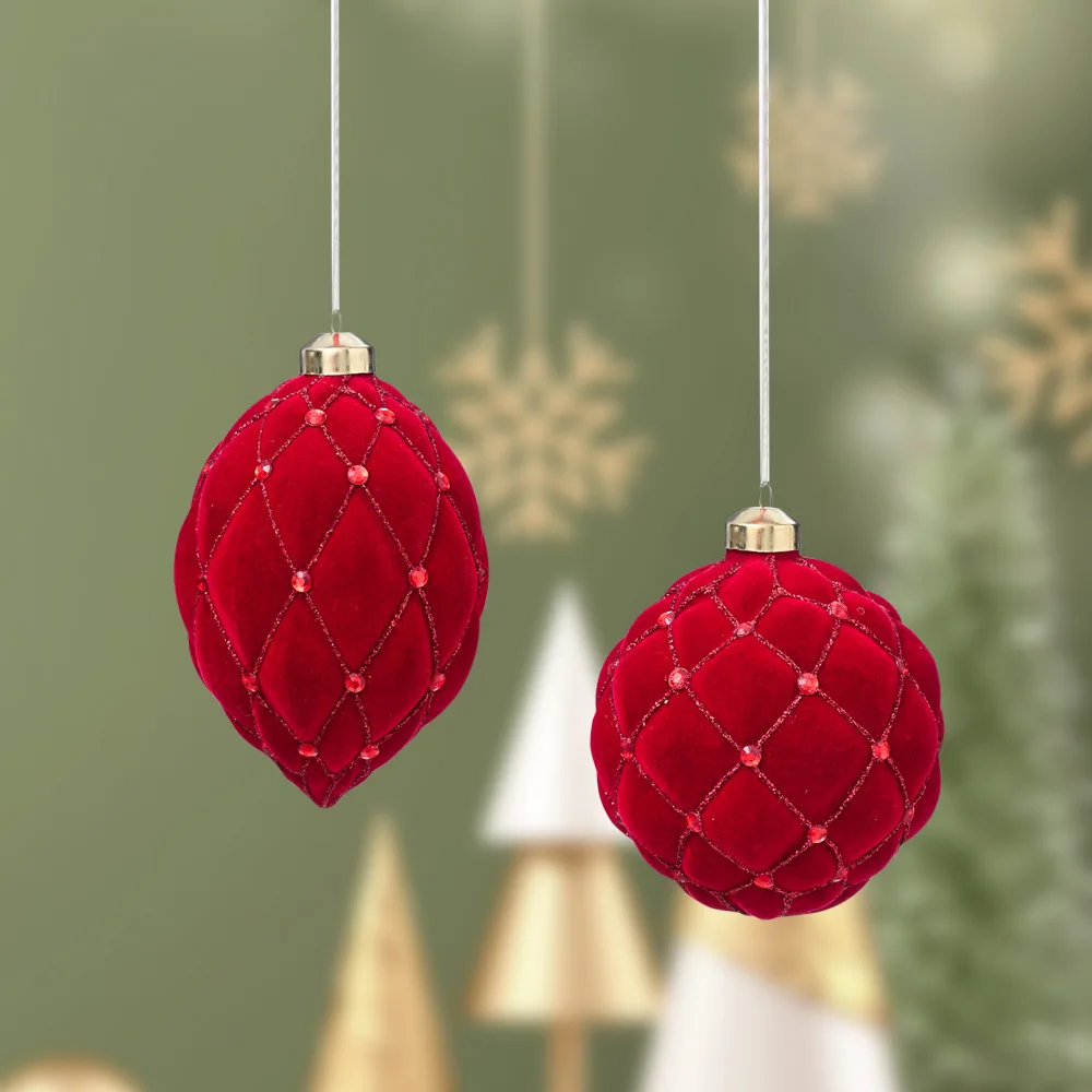 Red Glass Ball Christmas Ornaments, Xmas Tree Decoration, Adornos Natal, New Year, Sale, 2025