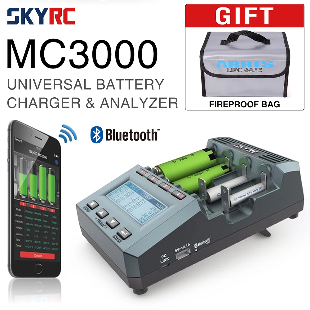 

SKYRC MC3000 Battery Charger for AA AAA Nimh Universal Rechargeable LCD Smart Charger