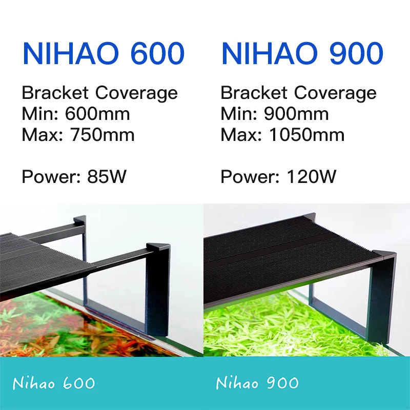 NEMO-Nihao Series LED Aquarium Light, Wrgb, 4K HD Accessories, Full Spectrum, Light Stand for Aquariums, Fresh