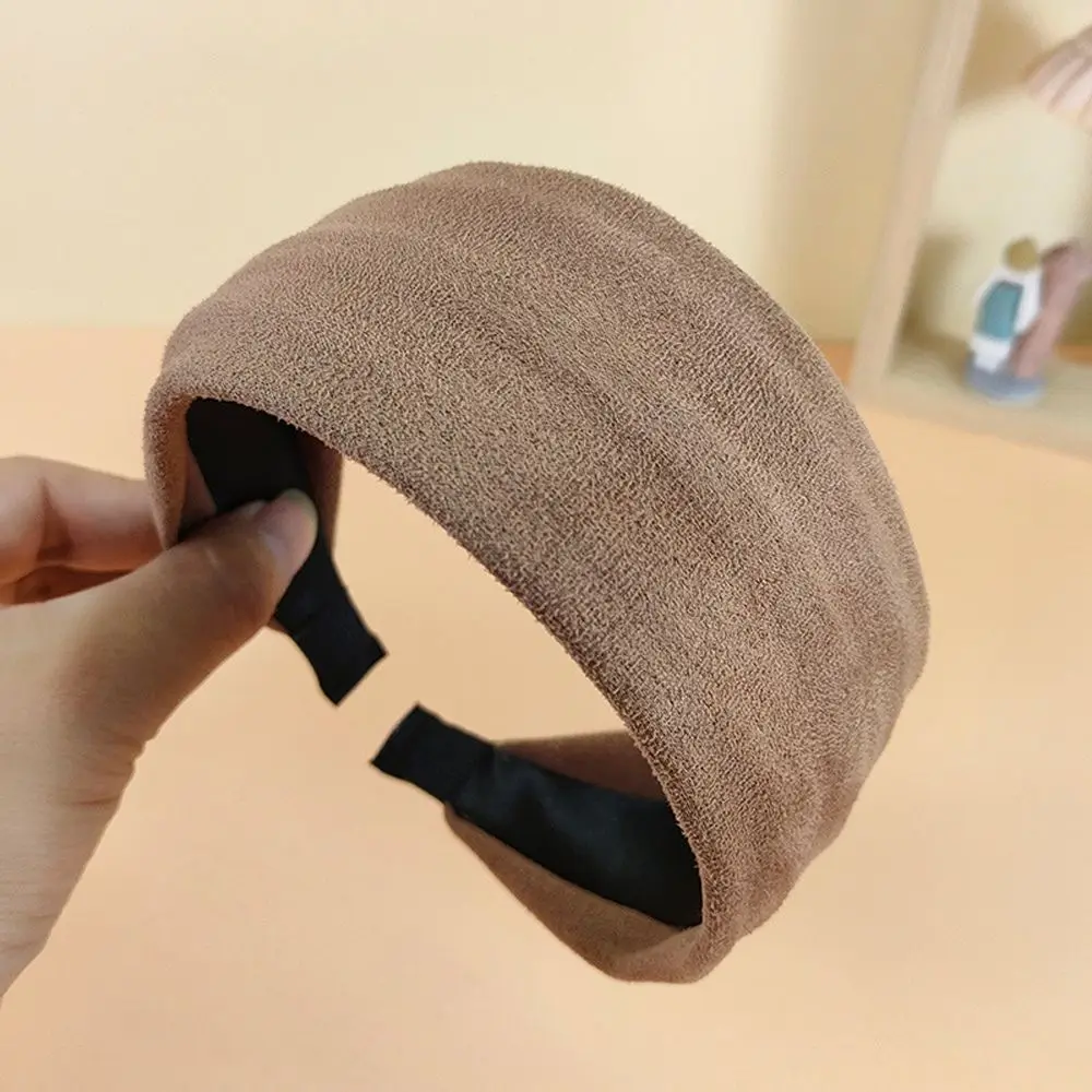 

Elegant Luxury Wide Hairband Vintage Retro Women Headband Sweet Hair Hoop Korean Style Hair Hoop Suede